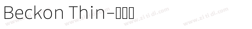 Beckon Thin字体转换